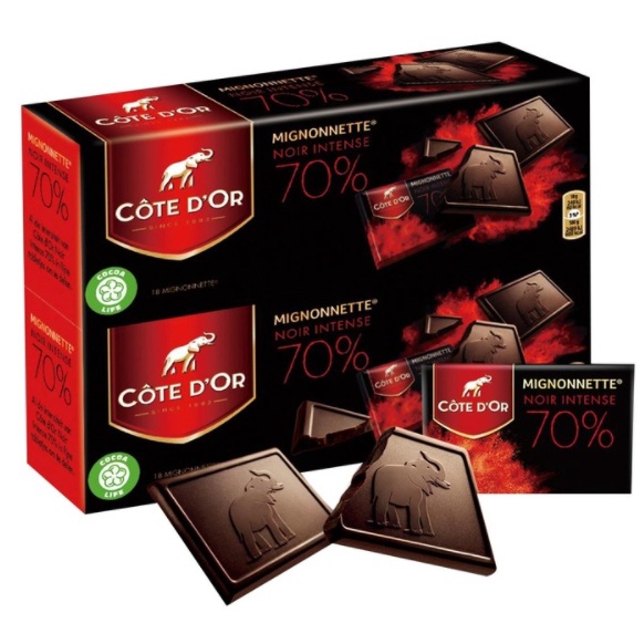 好市多代購costco Cote D'OR 70%可可黑巧克力 180公克 X 2入