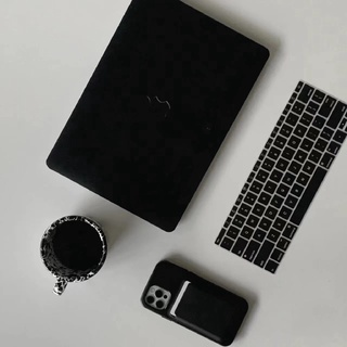高級感黑色 蘋果筆電Macbook保護殼 Macbook Air保護套 Pro14電腦保護套13寸筆記本Mac M1