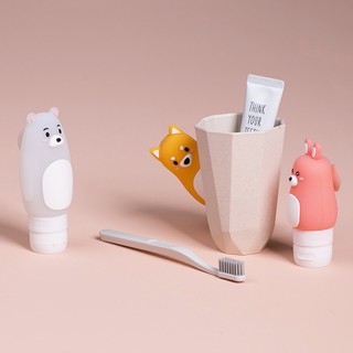 *LyDia甘仔店* 50ml 70ml 90ml 兔子 柴犬 北極熊 卡通動物造型 矽膠 旅行 分裝瓶 洗髮精 沐浴露