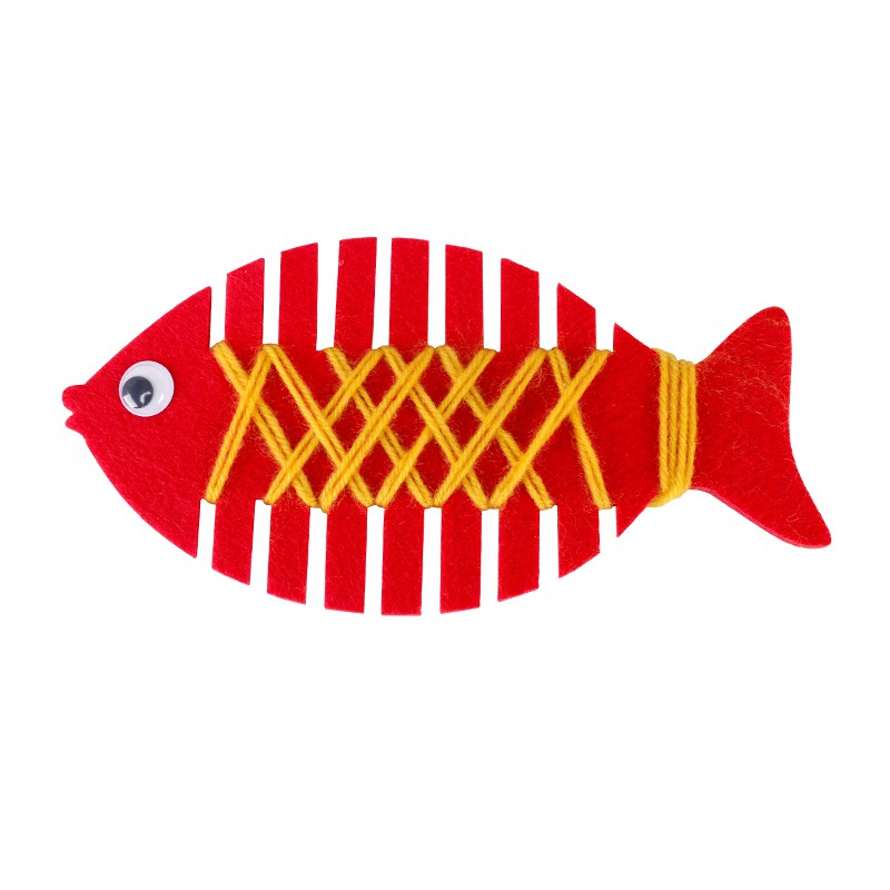 穿線魚兒童diy創意手工制作幼兒園親子益智活動鍛煉動手能力纏線 蝦皮購物