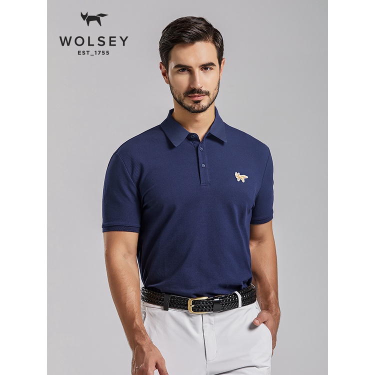 Wolsey 夏季新款男士休閒高爾夫 Polo 衫印花短袖 T 卹