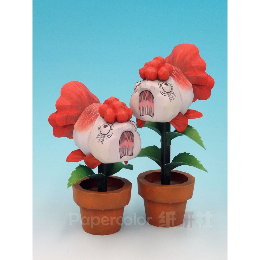 鬼燈的冷徹 金魚草立體紙模型手工diy 摺紙折紙紙製品動漫紙研社 蝦皮購物