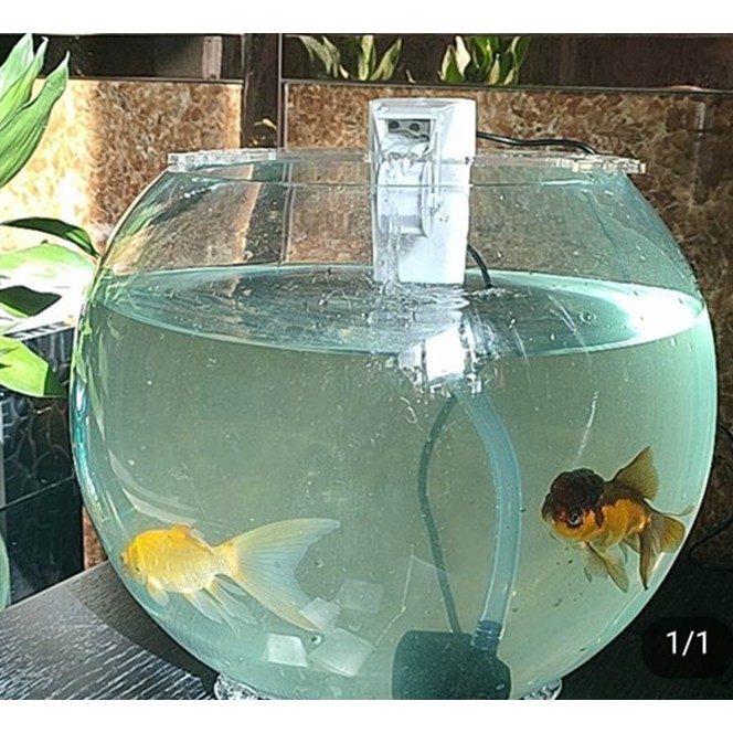 現貨熱銷 Usb過濾器圓形魚缸過濾器三合一小魚缸過濾usb水泵瀑布水輪式增氧 蝦皮購物