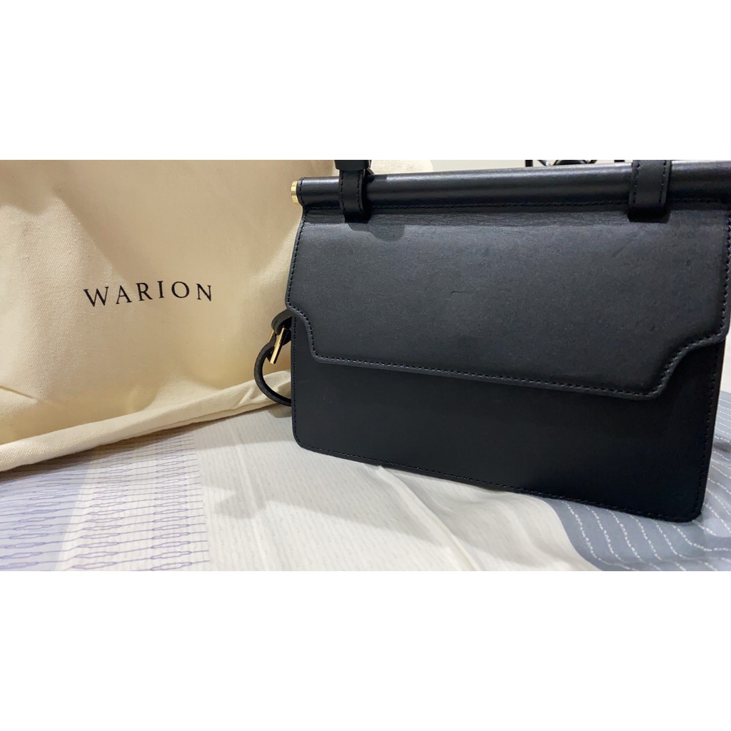 ♥ 二手 Warion WARION 優雅挺版 黑色 牛皮包 手提包 斜揹包 肩揹包 側揹包