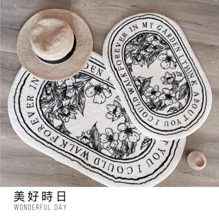 【美好時日】北歐風防滑腳踏墊｜吸水地墊/門墊/浴室墊｜INS風家居｜可機洗｜特殊防滑膠點｜臺灣現貨