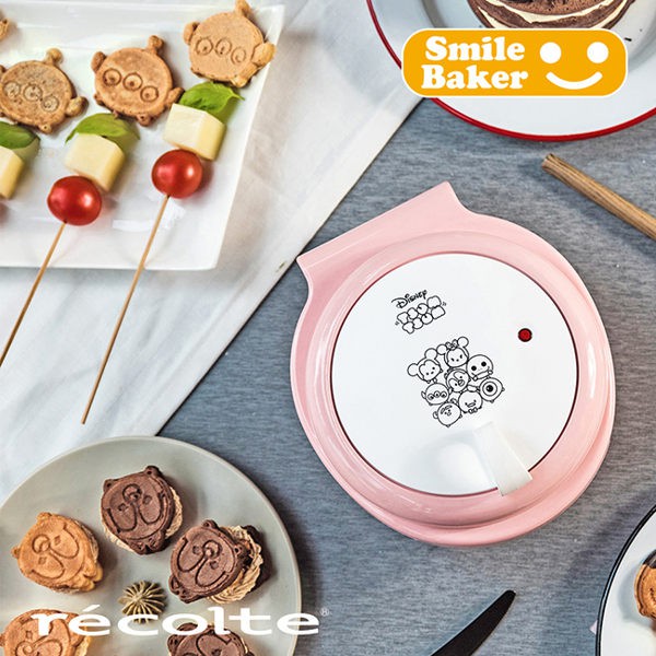 麗克特recolte微笑鬆餅機-Disney Tsum Tsum系列 RSM-1(TS)附兩種烤盤: 米奇和毛怪烤盤