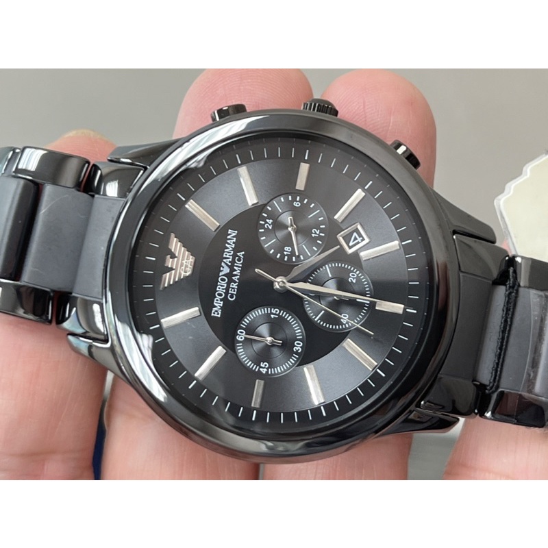 阿曼尼Emporio Armani 鋼帶三眼石英錶