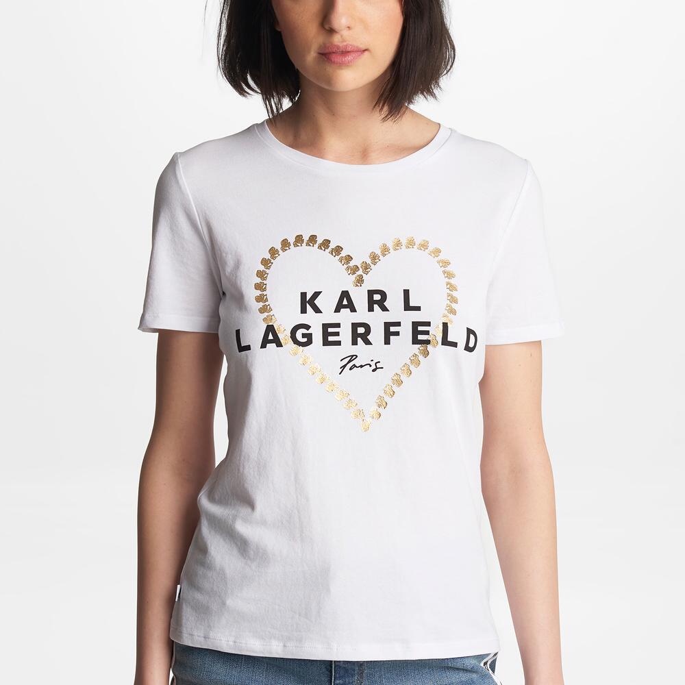 KARL LAGERFELD 短T 女版 老佛爺 T恤 短袖 短T-Shirt 圓領 卡爾愛心(現貨)