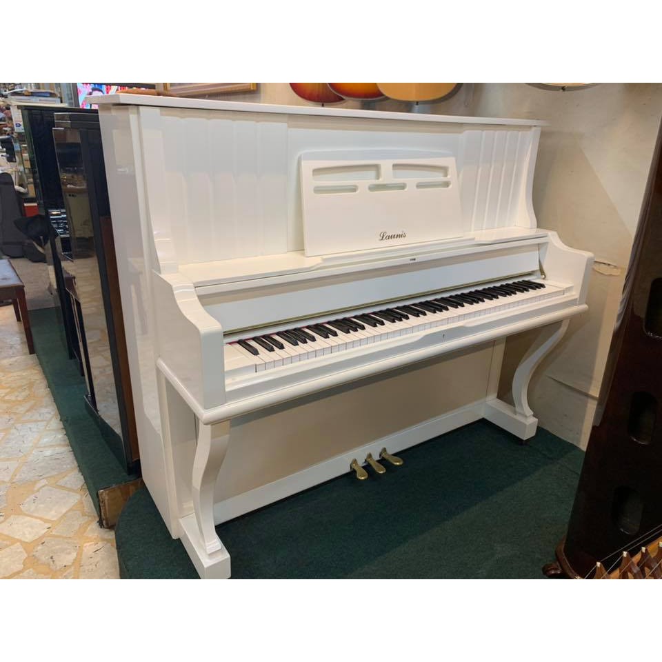 愛森伯格樂器  YAMAHA中古鋼琴批發倉庫 Launis白色直立式鋼琴 音色優美手感優良 只要15800