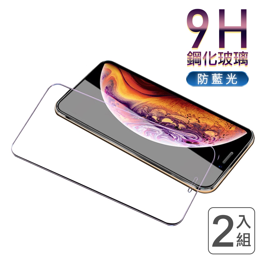 台灣霓虹 iPhone13/13 Pro 6.1吋滿版鋼化玻璃保護貼2入組 非包邊9H防藍光鋼化膜