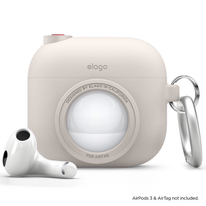 免運費 elago AirTag Snapshot AirPods3 保護套 適用Airpods3  石頭色 Apple
