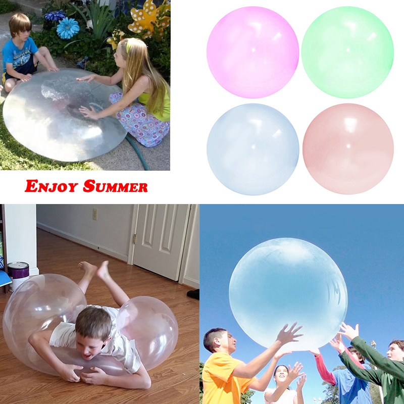 TPR吹氣泡泡圓球 軟膠大光彈力空氣球兒童超大充氣球玩具 戶外泡泡球 家庭滑稽球 bubble ball超大充氣球