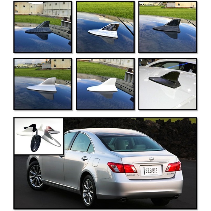 圓夢工廠 Lexus ES 2006~2012 ES350 鯊魚鰭 造型天線飾貼 烤漆黑 烤漆銀 烤漆白 鍍鉻銀 碳纖紋