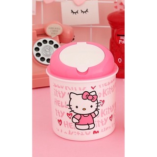 Hello Kitty 桌上型垃圾桶 收納盒 置物桶 置物盒 桌上收納 小垃圾桶