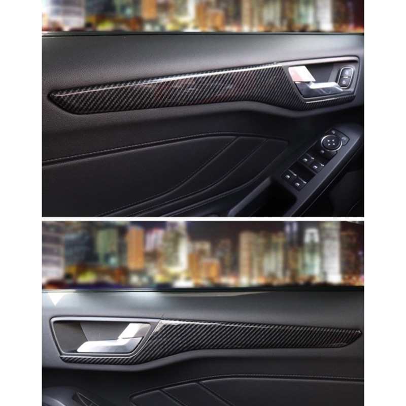 &lt;預購&gt;  19款 福特 Focus MK4 車門內側 前門2片 門邊 碳纖維 飾條