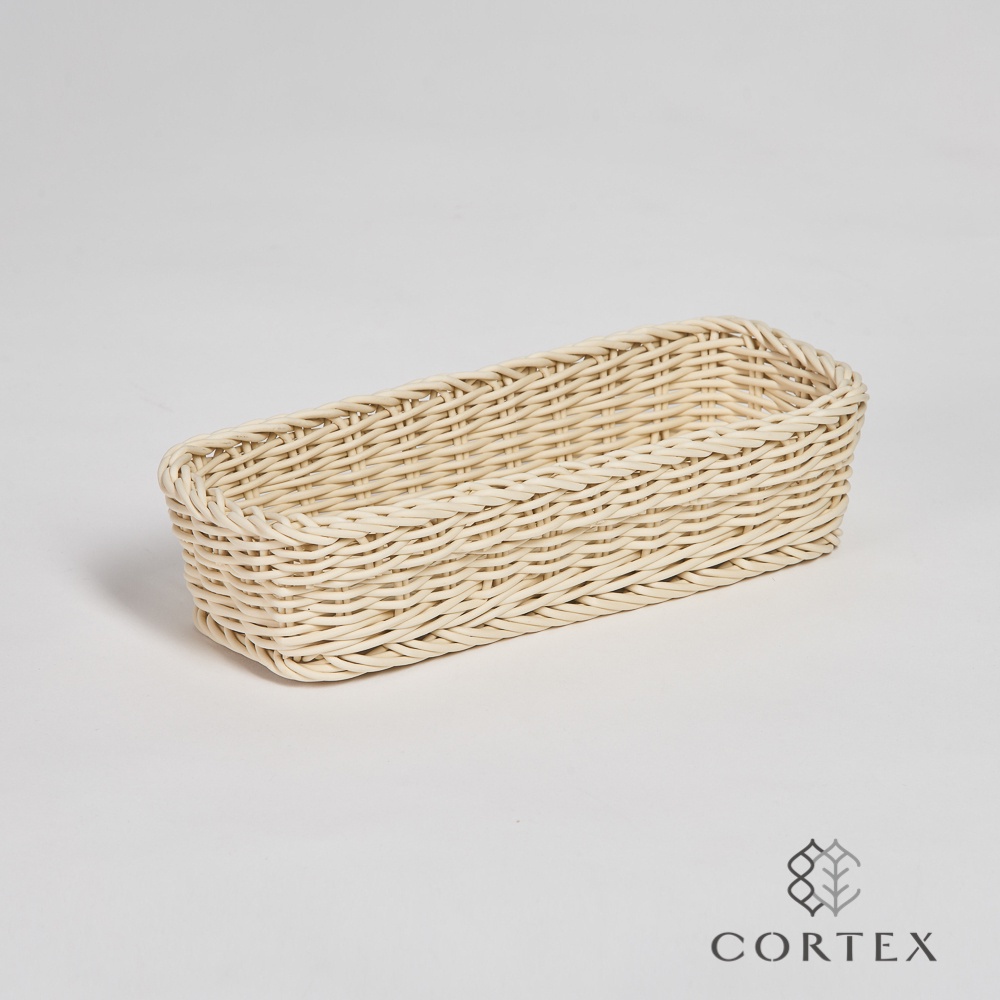 CORTEX 編織籃 仿籐籃 大刀叉籃W28 米白色