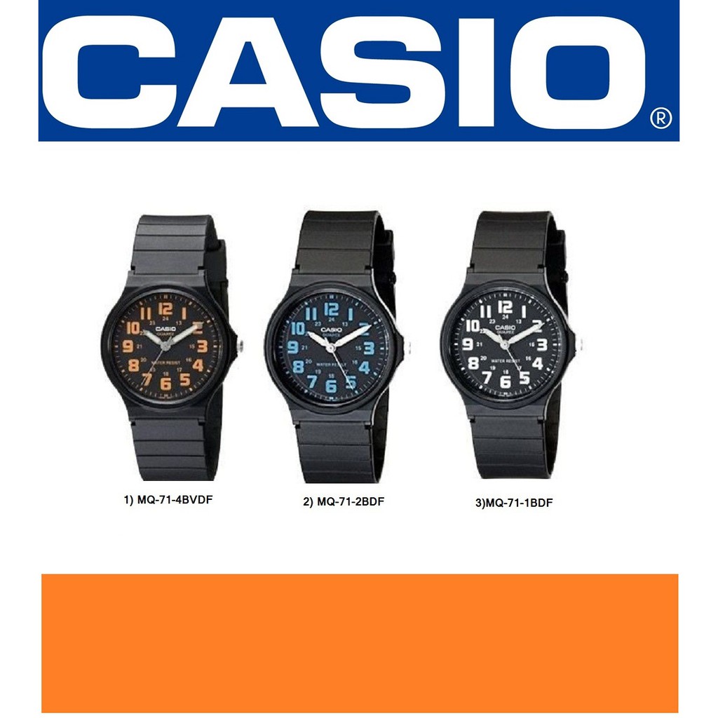 【天龜】CASIO手錶 超薄石英 指針錶 彩色字體MQ-71 DDD