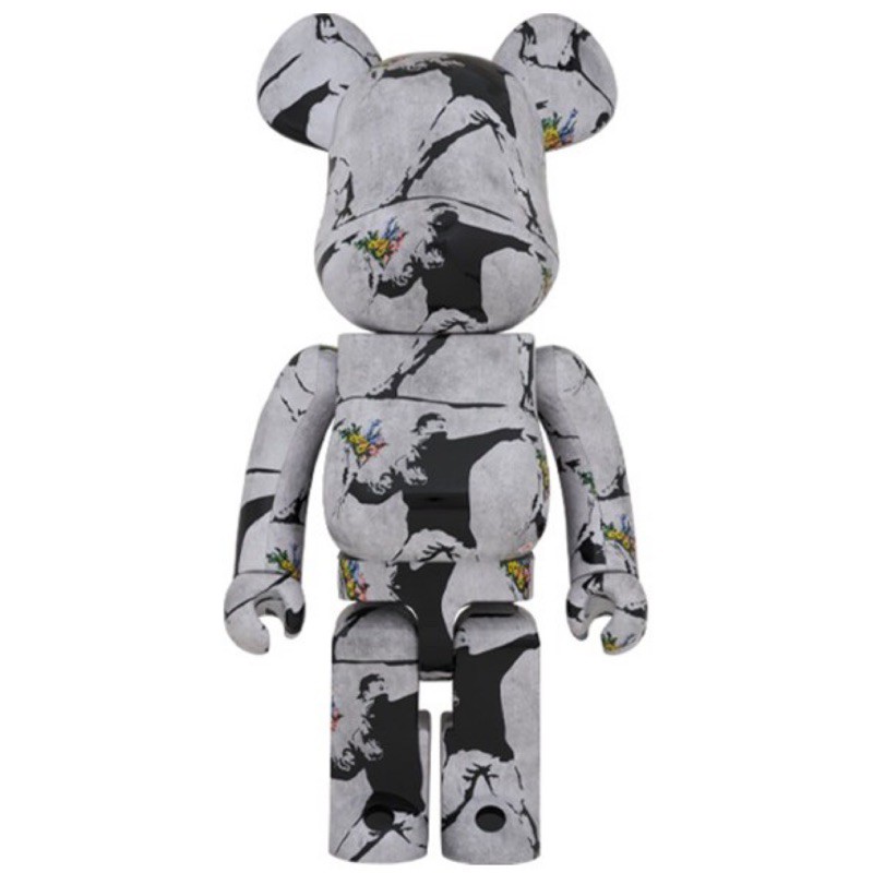 1000% BE@RBRICK 班克斯 丟花人 FLOWER BOMBER Banksy