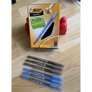BIC 原子筆 圓珠筆 Round Stic Ball Pens 美國暢銷圓珠筆 (黑)