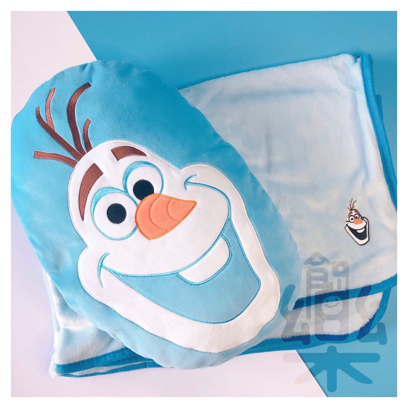 【創樂門】現貨🇯🇵 迪士尼 冰雪奇緣 雪寶 抱枕毯 抱枕 毛毯 毯子 空調毯