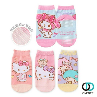 Sanrio 三麗鷗 kitty寶寶襪 雙子星短襪 美樂蒂寶寶直版襪止滑短襪MM-A217 KT-A236 旺達棉品