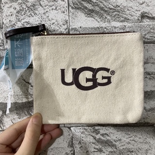 [雙11出清價］ UGG白色logo帆布零錢包