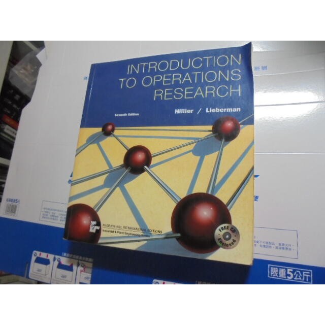 INTRODUCTION TO OPERATIONS RESEARCH 沒CD 0071181636 後幾頁有小水痕