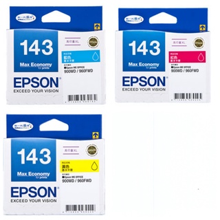 高雄-佳安資訊EPSON 143高印量XL墨水匣 T143250 (藍)/ T143350(紅)/T143450(黃)