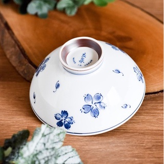 🚚現貨🇯🇵日本製 美濃燒藍色櫻花餐碗 櫻花 陶瓷 飯碗 湯碗 器皿 餐具 碗盤 瓷製餐碗 碗 櫻花碗 佐倉小舖
