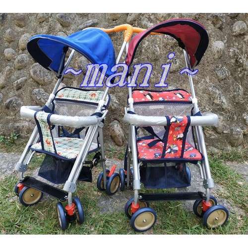 機車椅 ♡曼尼2♡ Q熊座布 輕便推車 MIT台灣製～遮陽罩+置物籃 透氣布 遮陽上下/角度調整 機車推車 嬰兒推車
