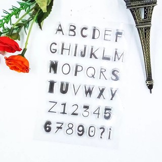 現貨 臺灣賣家 英文字母印章 字母印章 透明印章 矽膠印章 矽膠印章 水晶印章 手帳創作素材 背景印章 數 桑某文具