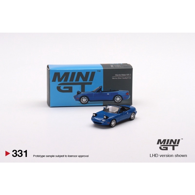 &lt;阿爾法&gt;MINI GT No.331 Mazda Miata MX-5 Mariner Blue Headlight
