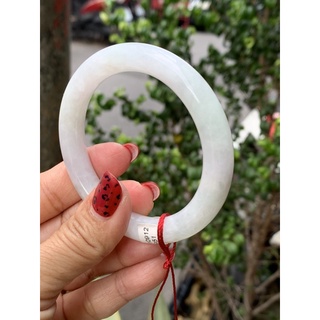 冰種翡翠白月光圓骨手鐲玉鐲53圈口951