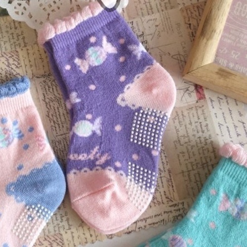 香川台灣製-兒童純棉止滑童襪