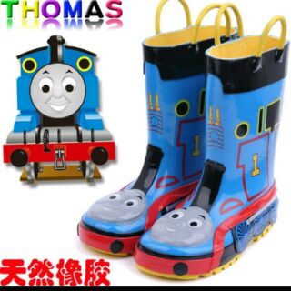 安琪寶貝 可愛湯瑪士小火車雨鞋 雨靴 天然橡膠防滑鞋底 現貨 鞋內長16-22.5公分