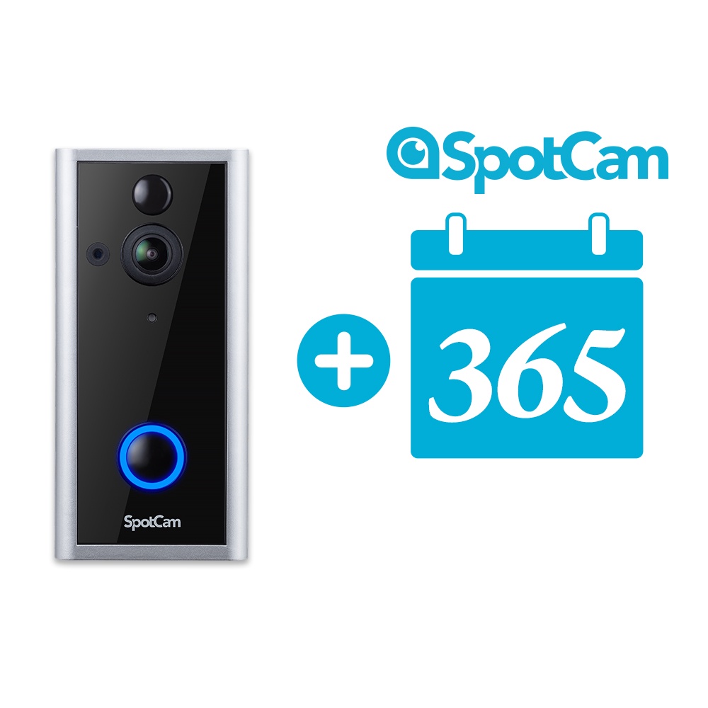 SpotCam Ring2 +365 超廣角180度 動態偵測 免費雲端 智慧門鈴攝影機