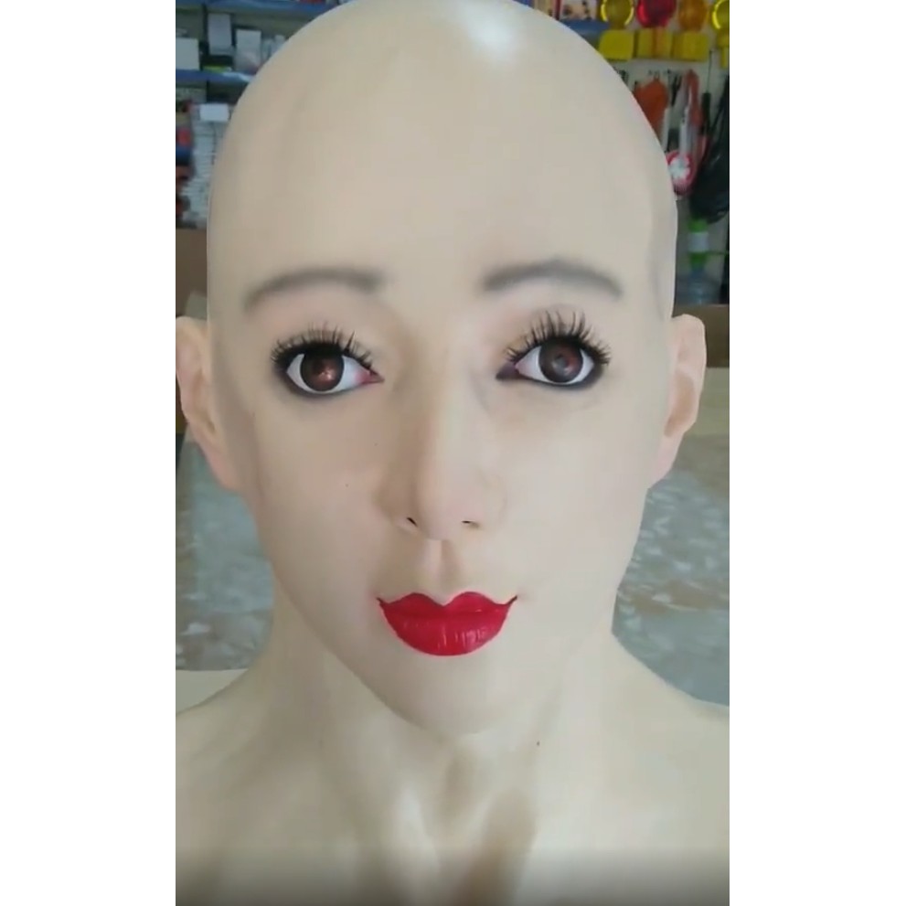 Happymh 現貨 美女頭套乳膠面具人皮面具 蝦皮購物