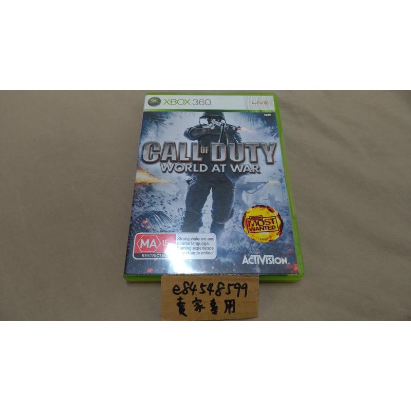 XBOX360 決勝時刻：戰爭世界 世界大戰 Call of Duty World at War 英文版 二戰