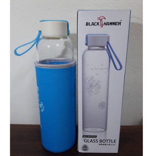 BLACK HAMMER 蒲公英耐熱玻璃水瓶#藍色