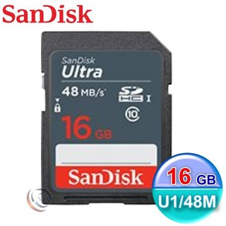 SanDisk SDHC Ultra 16G 32G/SDXC 64G【Class10、U1、48M】相機 記憶卡