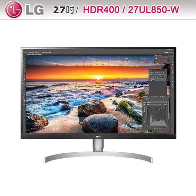 聊聊享折扣LG 27吋AH-IPS HDR 4K專業螢幕 ( 27UL850-W)
