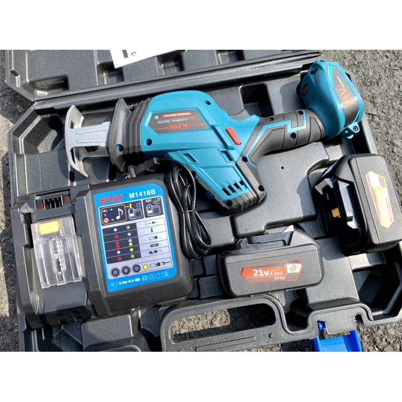 $台輪機器行$ BOSS BL21SW 21V鋰電軍刀鋸 雙4.0Ah鋰電池 通用牧田makita 18V鋰電池