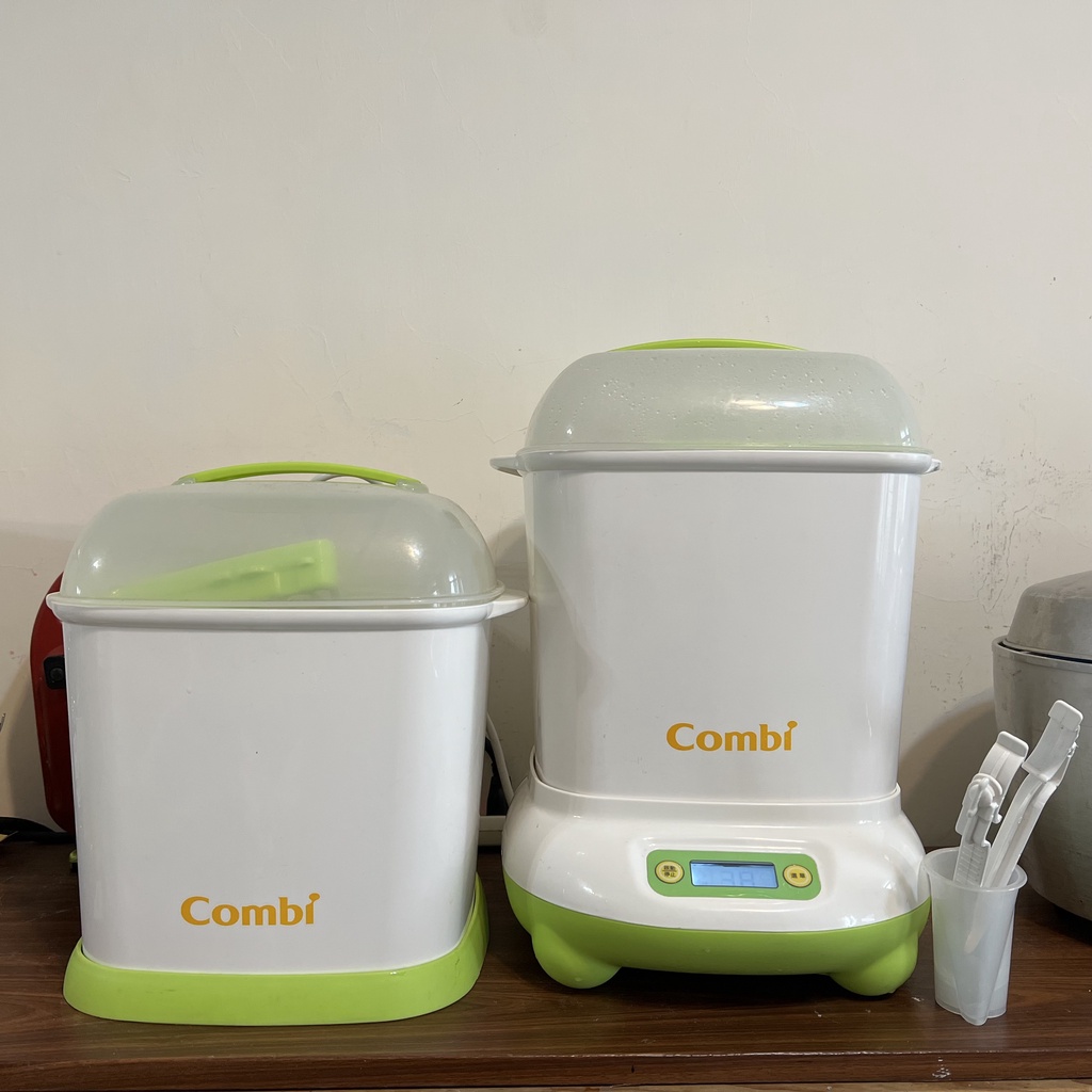 『二手物品』Combi 高效消毒烘乾鍋 奶銷鍋爸媽育兒神器給爸媽一點休息的時間（附奶瓶收納箱x1）