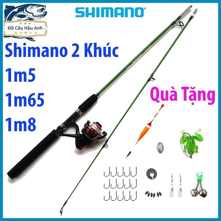 Shimano 2 件套實心釣魚竿套裝 1m35-1m8 YF200 機器免費帶意外廉價配件