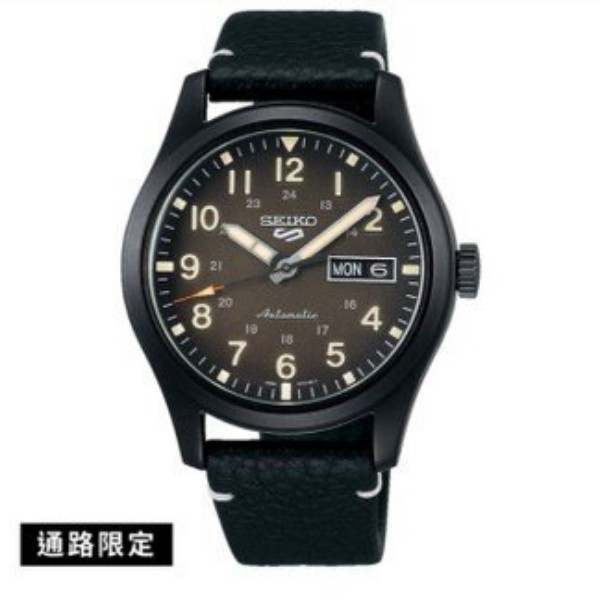 SEIKO  5 SPORTS 機械錶/復古數字款皮帶/4R36-10A0C/39.4mm(SK032)