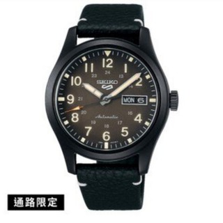 SEIKO精工5號 - 5 SPORTS精工五號盾牌 機械錶/復古數字款皮帶/ 39.4mm
