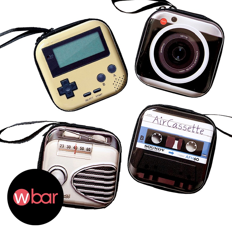 wbar☆馬口鐵多功能方形零錢包 復古相機收納包 小物包 零錢包 耳機包 收納包 零錢包