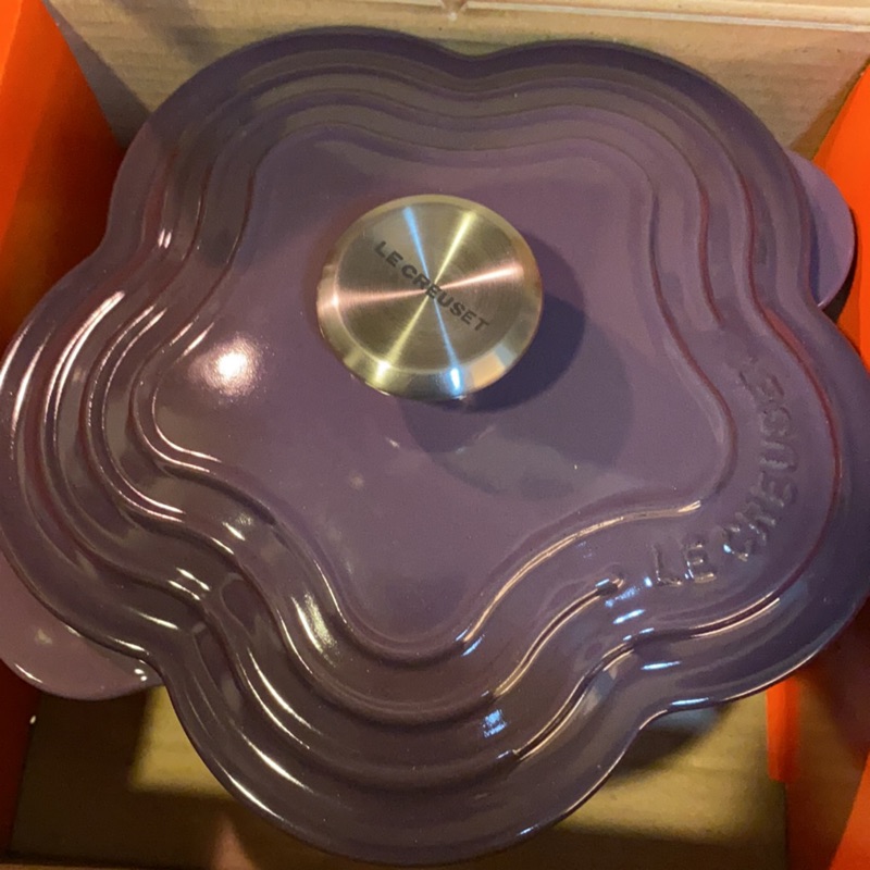 LE CREUSET 山茶花鑄鐵鍋 紫 典藏限量 全新