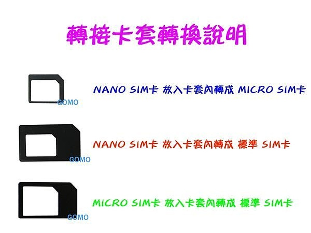 Nano Sim 三合一還原卡套 轉卡器 延伸卡 小卡轉大卡apple Iphone5 Ipad Mini Sony手機 平板用 蝦皮購物