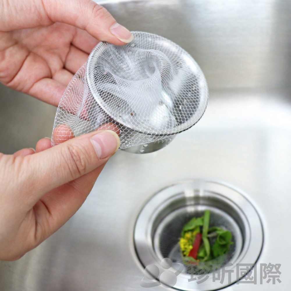 珍享 廚房水槽濾網 100入 長約17x寬約可拉長至15cm 濾網 濾袋 過濾網 過濾袋 蝦皮購物